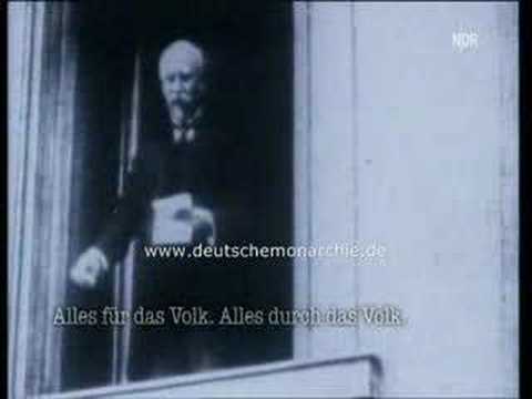 Youtube: Philipp Scheidemann - Ausrufung der Republik - Video + Ton!