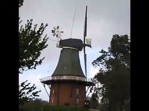 Youtube: Sturmschaden an der grünen Zwillingsmühle in Greetsiel
