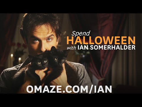 Youtube: Ian Somerhalder cuddling with kittens! Spend Halloween with him.