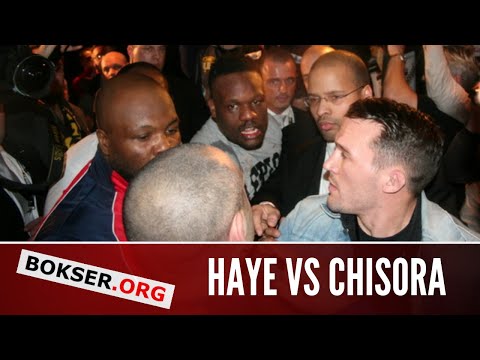Youtube: Dereck Chisora brawls with David Haye at Klitschko vs Chisora post-fight press conference