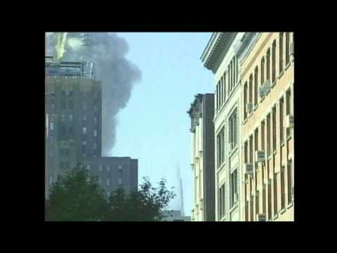 Youtube: 9/11 North Tower collapse. Shaking 12 seconds before collapse. Pulverization of steel spear.