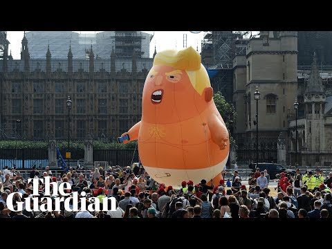 Youtube: The moment Trump baby blimp lifts off