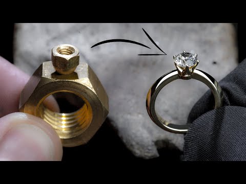 Youtube: I TURN 2 HEX NUTS into a 1 Ct DIAMOND RING