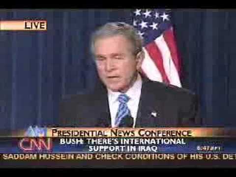 Youtube: Bush at a loss for words on 9/11 foreknowledge question