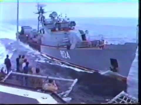 Youtube: USS Caron getting rammed by the Russians in the Black Sea - Feb 1988