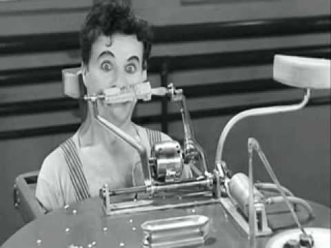 Youtube: modern Times - Charlie Chaplin Eating Machine.wmv