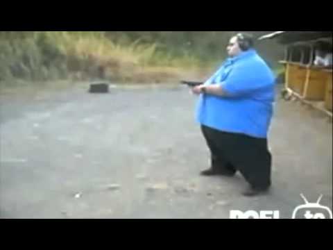 Youtube: Fat Guy Shoots Pistol