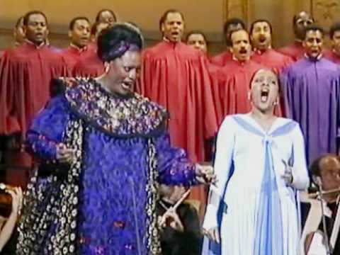 Youtube: Jessye Norman + Kathleen Battle  'He's Got The Whole World In His Hand'  1990