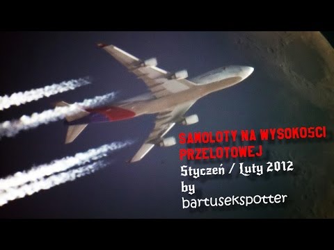 Youtube: Samoloty na Wysokości Przelotowej nad Polską [HD] / Contrails Over Poland #1 Styczeń/Luty