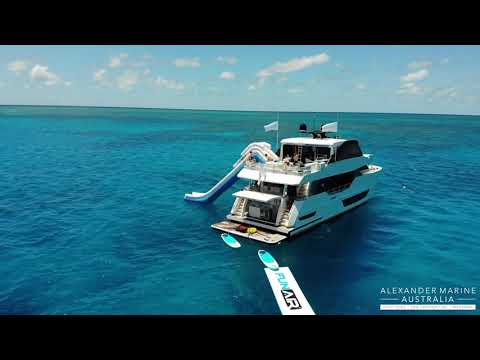 Youtube: Yacht Slide & Water Mat Fun in the Whitsundays with Ocean Alexander Superyacht