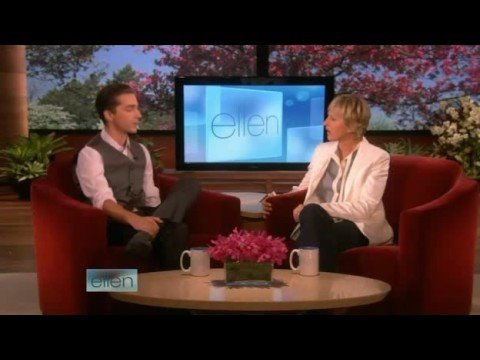 Youtube: Shia LaBeouf Interview on Ellen Part 1 09/26/08