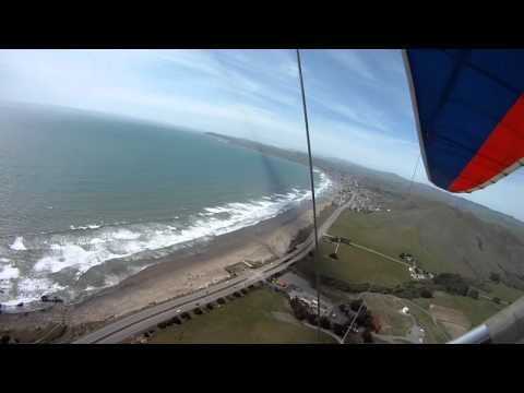 Youtube: hang gliding through a contrail shadow