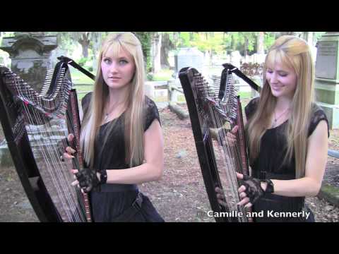 Youtube: PAINT IT BLACK (The ROLLING STONES) Harp Twins -  Electric Harp Rock