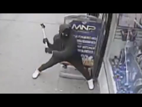 Youtube: Store Owner Lowers Gate on Smash-and-Grab Thieves: Cops