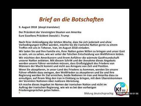 Youtube: 2018 08 09 PM Public Teachings in German - Öffentliche Schulungen in Deutsch