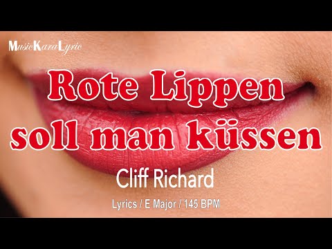 Youtube: Rote Lippen soll man küssen - Cliff Richard - Lyrics