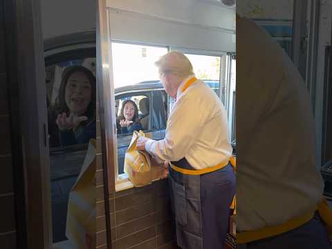 Youtube: Präsident Donald Trump bedient Kunden in einem Schnellrestaurant 😍