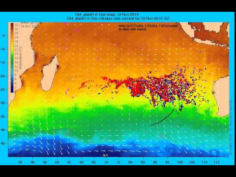 Youtube: MH370: Drift modelling by CSIRO