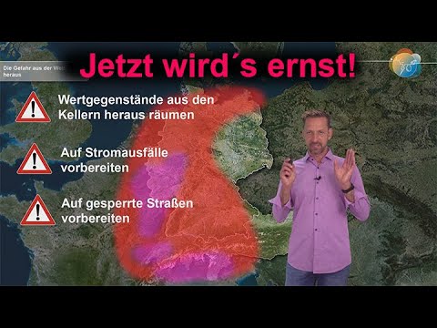 Youtube: Unwetterwarnung schweres Hochwasser! Im Westen extremer Regen! Keller räumen! 3 Tage Sintflutgefahr!