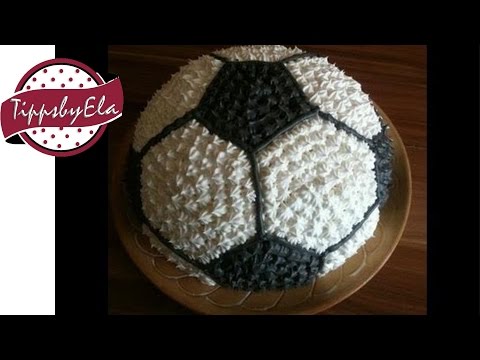 Youtube: Fußballtorte Torte Anleitung deutsch how to make a football cake german w english subtitle