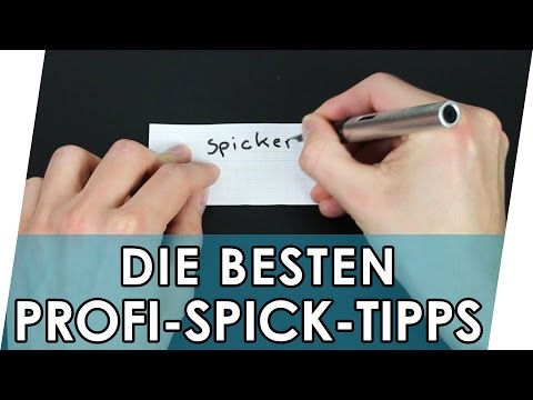 Youtube: Spicken in der Schule 👍 Spicker verstecken 📚 Spickertipps Teil 1 | Spicker für die Schule