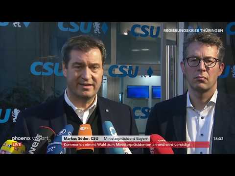 Youtube: MP-Wahl Thüringen: Statement von Markus Söder (Ministerpräsident Bayern)