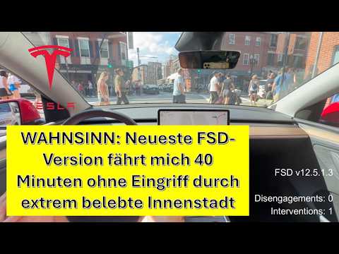 Youtube: FSD 12.5.1.3 fährt problemlos durch extrem enge Innenstadt von Boston mit Hunderten von Fußgängern 😵