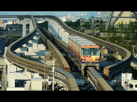 Youtube: 大阪モノレール  Osaka Monorail - Amazing Switch Track & Time Lapse Sequence