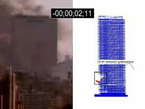 Youtube: WTC7 collapse compared with NIST's no-impact-damage model