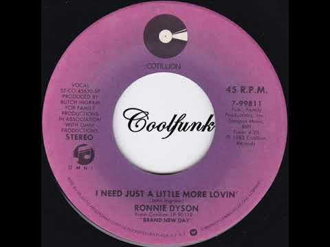 Youtube: Ronnie Dyson - I Need Just A Little More Lovin' (7 inch 1983)