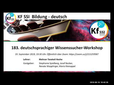 Youtube: 2019 09 19 PM Public Teachings in German - Öffentliche Schulungen in Deutsch