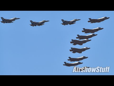 Youtube: Massive 17-Ship Fighter Formation! Luke AFB F-16/F-35/KC-135 Flyover