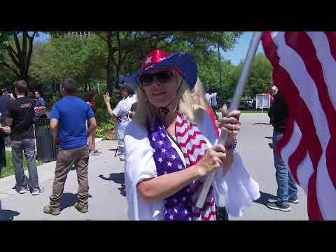 Youtube: PROTEST: People gather asking Texas Gov. Abbott to reopen Texas businesses