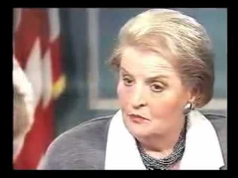 Youtube: Madeleine Albright - The deaths of 500,000 Iraqi children was worth it for Iraq's non existent WMD's