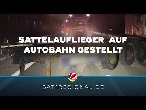 Youtube: Unbekannte stellen Sattelauflieger quer auf Autobahn bei Bremen
