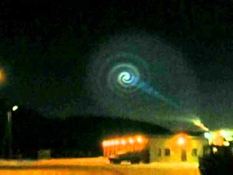 Youtube: Giant sky spiral shocks Norwegians in December 2009