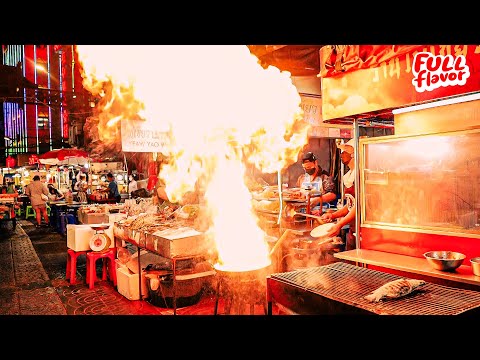 Youtube: Extreme Powerful Fire! WOK Cooking | LOBSTERS and Seafood | Thailand Street Food | ไฟเขียว เยาวราช
