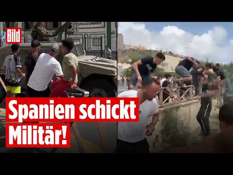 Youtube: CEUTA: Ausnahmezustand! Jetzt kommt das Militär! Migranten sorgen für Chaos in spanischer Exklave