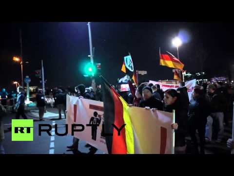 Youtube: Germany: Berlin's PEGIDA supporters sing 'Deutschland uber alles' at demo