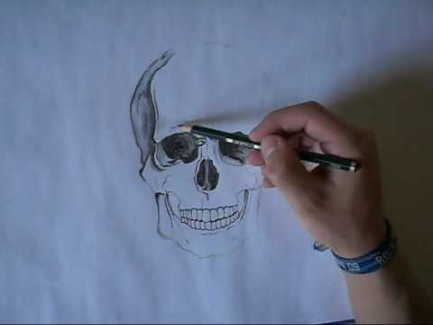 Youtube: Drawing skull