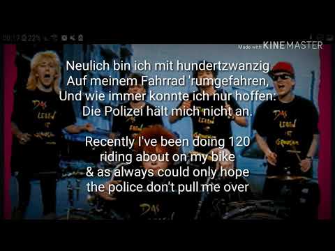 Youtube: Mein Fahrrad - Die Prinzen - English translation