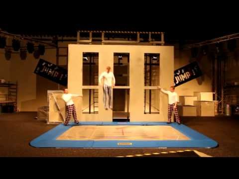 Youtube: trampoline wall act