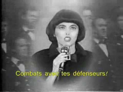 Youtube: Mireille Mathieu singing La Marseillaise (with lyrics)