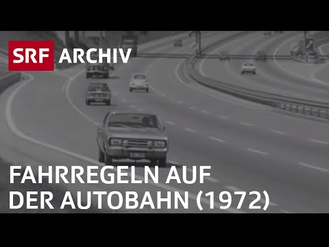 Youtube: Fahrregeln auf der Autobahn (1972) | Autofahren in den 70er Jahren | SRF Archiv