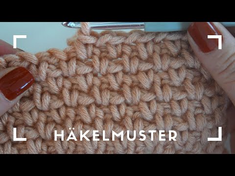 Youtube: Einfaches Häkelmuster, Moosmuster häkeln, moss stitch