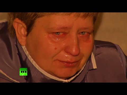 Youtube: Video: Slavyansk women & children shelter in basements from Kiev military op
