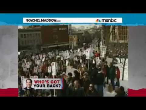 Youtube: MSNBC: 30,000 In Madison Protest Gov. Walker's Union Busting (Feb 16, 2011)