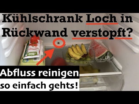 Youtube: Kühlschrank Abfluss-Loch in Rückwand verstopft / reinigen - so einfach gehts