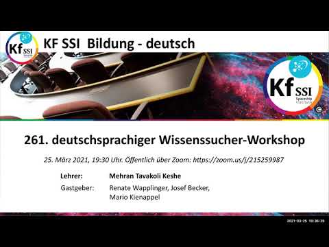 Youtube: 261. Wissenssucher Workshop, 25. März 2021