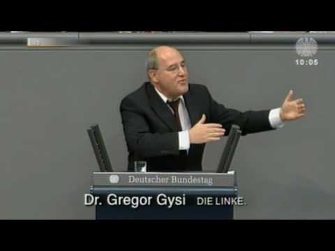 Youtube: Gregor Gysi, DIE LINKE: Finanzmärkte ziehen Kanzlerin am Nasenring durch die Manege